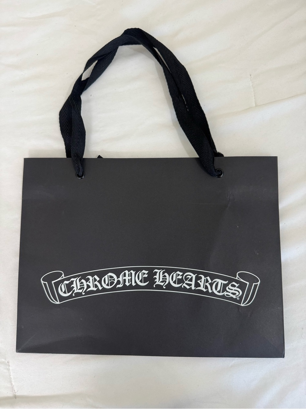 Chrome Hearts Black Tote with White Logo